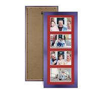 Alison Kingsgate Purple 50x20cm Photo frames for multiple pictures - Collage Frame for 4 Pictures With Crimson Mount - Holds (4x) 6x4 Photos - Engineered Wood & Perspex