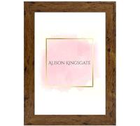 Alison Kingsgate Rustic 14x10 Inch Frame - Rustic Oak Effect Wooden Frame With Safe Perspex Front & Wall Mounting
