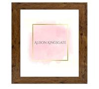 Alison Kingsgate Rustic 5x5 Inch Frame Rustic Square Picture Frames - 5x5 Square Rustic Oak Frames With Safe Perspex Front & Wall Mounting - Textured Rustic Oak Frame - Rustic Oak Frame