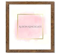 Alison Kingsgate Rustic Oak Square Picture Frame - 50x50cm, Safe Perspex Front, Wall Mountable