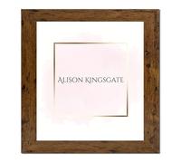 Alison Kingsgate Rustic Oak Square Picture Frame - 60x60cm, Perspex Front, Wall Mounting