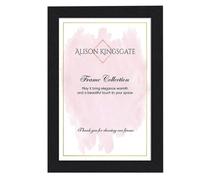 Alison Kingsgate Sleek 11X9 Picture Frame - Engineered Wood with Shatterproof Perspex Front - Perfect for Photos, Posters, Certificates - Suitable for Wall Mount or Tabletop Display - Black