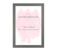 Alison Kingsgate Sleek 12X10 Picture Frame - Engineered Wood with Shatterproof Perspex Front -Perfect for Photos, Posters, Certificates -Suitable for Wall Mount or Tabletop Display - Dark Grey