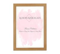 Alison Kingsgate Sleek 12X8 Picture Frame - Engineered Wood with Shatterproof Perspex Front -Perfect for Photos, Posters, Certificates -Suitable for Wall Mount or Tabletop Display - Oak