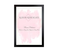 Alison Kingsgate Sleek 20X14 Picture Frame - Engineered Wood with Shatterproof Perspex Front -Perfect for Photos, Posters, Certificates -Suitable for Wall Mount or Tabletop Display - Black-