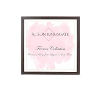 Alison Kingsgate Sleek 30X30CM Picture Frame - Engineered Wood with Shatterproof Perspex Front -Perfect for Photos, Posters, Certificates -Suitable for Wall Mount or Tabletop Display - Walnut