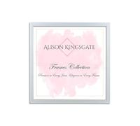 Alison Kingsgate Sleek 30X30CM Picture Frame - Engineered Wood with Shatterproof Perspex Front -Perfect for Photos, Posters, Certificates -Suitable for Wall Mount or Tabletop Display - Silver