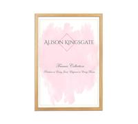 Alison Kingsgate Sleek 40X30CM Picture Frame - Engineered Wood with Shatterproof Perspex Front -Perfect for Photos, Posters, Certificates -Suitable for Wall Mount or Tabletop Display - Oak