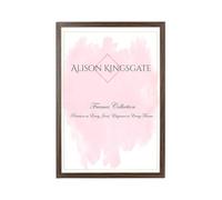 Alison Kingsgate Sleek 40X30CM Picture Frame - Engineered Wood with Shatterproof Perspex Front -Perfect for Photos, Posters, Certificates -Suitable for Wall Mount or Tabletop Display - Walnut