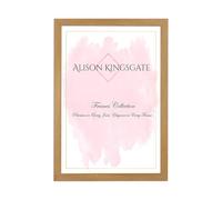 Alison Kingsgate Sleek A3 Picture Frame - Engineered Wood with Shatterproof Perspex Front -Perfect for Photos, Posters, Certificates -Suitable for Wall Mount or Tabletop Display - Oak-