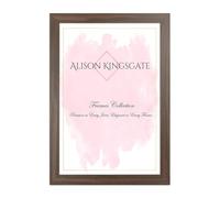 Alison Kingsgate Sleek A6 Picture Frame - Engineered Wood with Shatterproof Perspex Front -Perfect for Photos, Posters, Certificates -Suitable for Wall Mount or Tabletop Display - Walnut