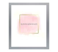 Alison Kingsgate Sleek Silver 15x15cm Frame With Clear Perspex Sheet and Wall Hanging Hooks - Square 15cm x 15cm Silver Photo Frame - Handmade Frames In Multiple Colors & Sizes