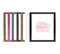 Alison Kingsgate Sleek Walnut 14x14 Frame With Clear Perspex Sheet and Wall Hanging Hooks - Square 14 x 14 Inch Walnut Photo Frame - Handmade Frames In Multiple Colors & Sizes