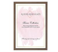 Alison Kingsgate Sleek Walnut Picture Frame for Photos & Posters - A2 | Engineered Wood, Shatterproof Perspex Front, Ideal for Wall Art Display, Documents, Certificate & Home Décor