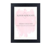 Alison Kingsgate Step 10X8 Black Picture Frames - Engineered Wood Photo Frame with Shatterproof Perspex - Suitable for Wall Hanging or Tabletop Display - Available Sizes A0 to 100X90CM