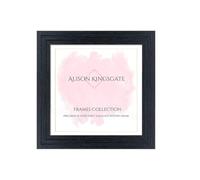 Alison Kingsgate Step 15X15CM Black Picture Frames - Engineered Wood Photo Frame with Shatterproof Perspex - Suitable for Wall Hanging or Tabletop Display - Available Sizes A0 to 100X90CM