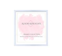 Alison Kingsgate Step 25X25 White Picture Frames - Engineered Wood Photo Frame with Shatterproof Perspex - Suitable for Wall Hanging or Tabletop Display - Available Sizes A0 to 100X90CM