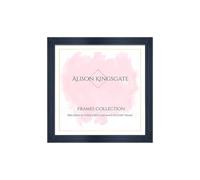 Alison Kingsgate Step 40X40CM Black Picture Frames - Engineered Wood Photo Frame with Shatterproof Perspex - Suitable for Wall Hanging or Tabletop Display - Available Sizes A0 to 100X90CM