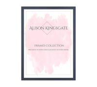 Alison Kingsgate Step 70X50CM Dark Grey Picture Frames - Engineered Wood Photo Frame with Shatterproof Perspex - Suitable for Wall Hanging or Tabletop Display - Available Sizes A0 to 100X90CM