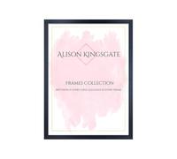 Alison Kingsgate Step 80X60CM Black Picture Frames - Engineered Wood Photo Frame with Shatterproof Perspex - Suitable for Wall Hanging or Tabletop Display - Available Sizes A0 to 100X90CM