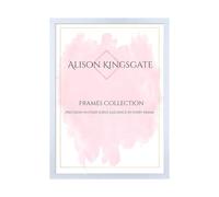 Alison Kingsgate Step A1 White Picture Frames - Engineered Wood Photo Frame with Shatterproof Perspex - Suitable for Wall Hanging or Tabletop Display - Available Sizes A0 to 100X90CM
