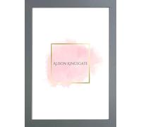Alison Kingsgate Thin 10X8 Dark Grey Photo Frame-Engineered Wood Picture Frames with Shatterproof Perspex - Ideal for Certificates-Wall Mount or Tabletop - Multiple Sizes & Colours Available