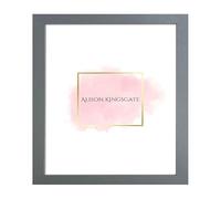 Alison Kingsgate Thin 13X13 Dark Grey Photo Frame-Engineered Wood Picture Frames with Shatterproof Perspex - Ideal for Certificates-Wall Mount or Tabletop - Multiple Sizes & Colours Available