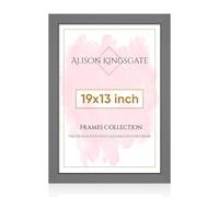 Alison Kingsgate Thin 19X13 Dark Grey Photo Frame-Engineered Wood Picture Frames with Shatterproof Perspex - Ideal for Certificates-Wall Mount or Tabletop - Multiple Sizes & Colours Available