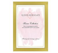 Alison Kingsgate Thin 40X30CM GOLD Photo Frame-Engineered Wood Picture Frames with Shatterproof Perspex - Ideal for Certificates & Artwork-Wall Mount or Tabletop - Multiple Sizes & Colours Available