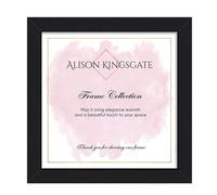 Alison Kingsgate Thin 7X7 BLACK- Photo Frame-Engineered Wood Picture Frames with Shatterproof Perspex - Ideal for Certificates & Artwork-Wall Mount or Tabletop - Multiple Sizes & Colours Available