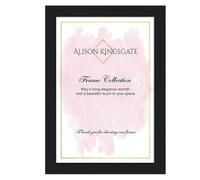 Alison Kingsgate Thin A3 Black Photo Frame- Engineered Wood Picture Frames with Shatterproof Perspex - Ideal for Certificates & Artwork-Wall Mount or Tabletop - Multiple Sizes & Colours Available