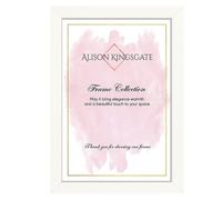 Alison Kingsgate Thin A3 WHITE- Photo Frame-Engineered Wood Picture Frames with Shatterproof Perspex - Ideal for Certificates & Artwork-Wall Mount or Tabletop - Multiple Sizes & Colours Available