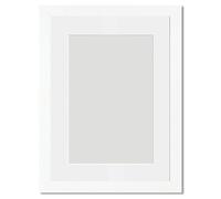 Alison Kingsgate White 10x8 Frame With Mount For 8x6 Size (15.24 x 20.32cm) - Modern Design White 10x8 Picture Frame With Mount with Safe Perspex Front & Wall Hanging Hooks - Handmade Frames