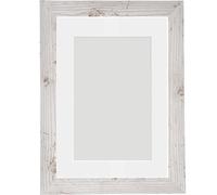 Alison Kingsgate White Oak 10x8 Frame With Mount For 8x6 Size (15.24 x 20.32cm) - Modern Design White Oak 10x8 Picture Frame With Mount with Safe Perspex Front & Wall Hanging Hooks - Handmade Frames