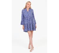 Alison Tiered Mini Dress - Blue, Daisy Floral Sarta Blue L