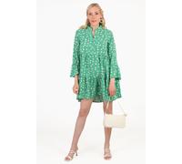 Alison Tiered Mini Dress- Green, Daisy Floral Sarta Green M