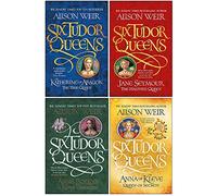 Alison Weir Six Tudor Queens Collection 4 Books Set (Katherine of Aragon The True Queen, Jane Seymour The Haunted Queen, Anne Boleyn A King's Obsession, Anna of Kleve Queen of Secrets)