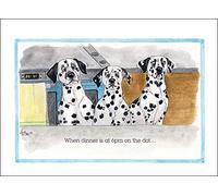 Alisons Animals 6pm on the dot - Humorous Dog themed greeting card