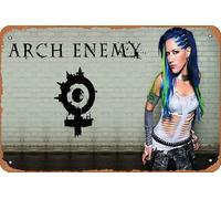 Alissa White-Gluz, Arch Enemy, War Eternal, We Will Rise, Blue Vintage Poster Metal Tin Sign Retro Wall Decor for Cafe, Club, Kitchen and home 8 x 12 inch Plaque Poster