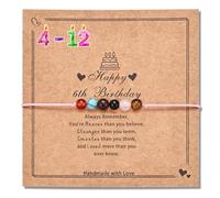 Alissl Birthday Gifts for Little Girls, Adjustable Sparkling Delicate Pink Charm Cute Bracelet for Teen Girls 4-12 Year Old for Daughter Granddaughter Niece Sister Teens Friends