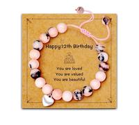 Alissl Birthday Gifts for Little Girls, Adjustable Sparkling Delicate Pink Charm Cute Bracelet for Teen Girls 4-12 Year Old for Daughter Granddaughter Niece Sister Teens Friends, 6 inch