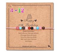 Alissl Birthday Gifts for Little Girls, Adjustable Sparkling Delicate Pink Charm Cute Bracelet for Teen Girls 4-12 Year Old for Daughter Granddaughter Niece Sister Teens Friends