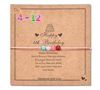 Alissl Birthday Gifts for Little Girls, Adjustable Sparkling Delicate Pink Charm Cute Bracelet for Teen Girls 4-12 Year Old for Daughter Granddaughter Niece Sister Teens Friends