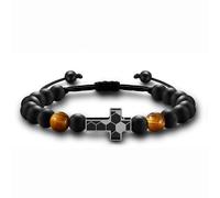 Alissl Cross Bracelet To My Boys Communion Confirmation Baptism Gift for Nephew Brother Son Daughter Brother Teens Girls, Stone