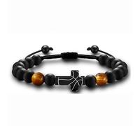 Alissl Cross Bracelet To My Boys Communion Confirmation Baptism Gift for Nephew Brother Son Daughter Brother Teens Girls, Stone