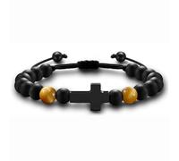 Alissl Gift Cross Bracelet, Soccer Football Basketball Baseball Cross To My Boys Baptism Gift for Nephew Brother Son Daughter Brother Teens Girls, Adjustable (6-10 inches), Stone