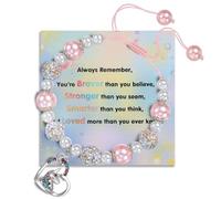 Alissl Unicorn Bracelet for Girls, Back to School Adjustable Pink Pearl and Rhinestone Balls Gifts for Girls Daughter Granddaughter Niece, Birthday Gifts for 4-12 Year Old Girls, 6-10In, Pearl, no