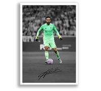 Alisson Becker Liverpool Signed Photo Poster Print Picture Display Framed Autograph Memorabilia for Football Fans Gift Brazil (A3 Poster Only B+W)
