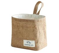 Alissvater Cotton and Linen Storage Bags, Cotton Linen Laundry Basket, Removable, Foldable, Washable, Hanging Storage Bags for Walls, Doors, Rooms and Bathrooms (3)