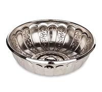 Alisveristime 1.06 Qt Turkish Hammam Bath Bowl, Traditional Metal Construction, Diameter 7.87", Height 2.36" - Multiple Colors Available (Silver)